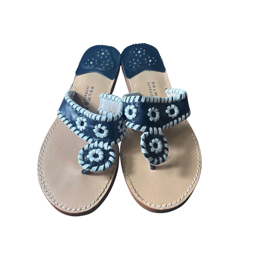 Palm Beach Sandals Navy and White Sz 8